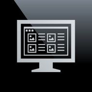 Computer Monitor icon on a black background - CoreSeries N154