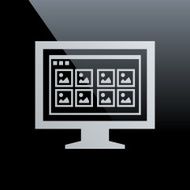 Computer Monitor icon on a black background - CoreSeries N156