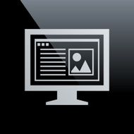 Computer Monitor icon on a black background - CoreSeries N159