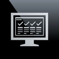 Computer Monitor icon on a black background - CoreSeries N160