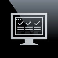 Computer Monitor icon on a black background - CoreSeries N161