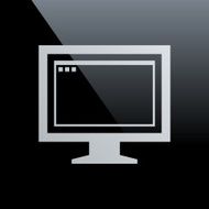 Computer Monitor icon on a black background - CoreSeries N162