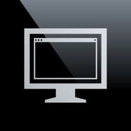 Computer Monitor icon on a black background - CoreSeries N164