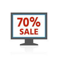 Computer Monitor icon on a white background - ColorSeries N68