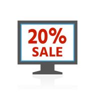 Computer Monitor icon on a white background - ColorSeries N78