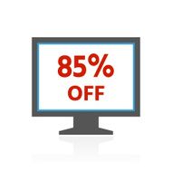 Computer Monitor icon on a white background - ColorSeries N122