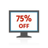 Computer Monitor icon on a white background - ColorSeries N123