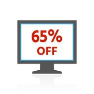 Computer Monitor icon on a white background - ColorSeries N124