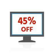 Computer Monitor icon on a white background - ColorSeries N126