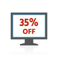 Computer Monitor icon on a white background - ColorSeries N127