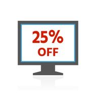 Computer Monitor icon on a white background - ColorSeries N128