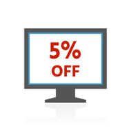 Computer Monitor icon on a white background - ColorSeries N130