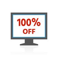 Computer Monitor icon on a white background - ColorSeries N131