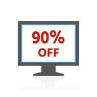Computer Monitor icon on a white background - ColorSeries N132