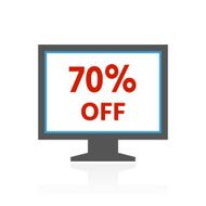 Computer Monitor icon on a white background - ColorSeries N134