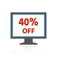 Computer Monitor icon on a white background - ColorSeries N137