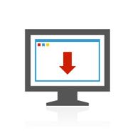 Computer Monitor icon on a white background - ColorSeries N142