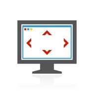 Computer Monitor icon on a white background - ColorSeries N143