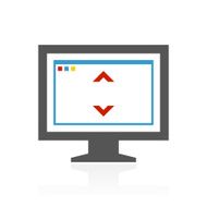 Computer Monitor icon on a white background - ColorSeries N144