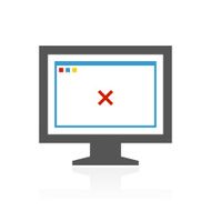 Computer Monitor icon on a white background - ColorSeries N146
