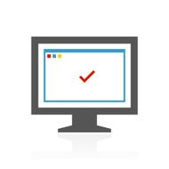 Computer Monitor icon on a white background - ColorSeries N147