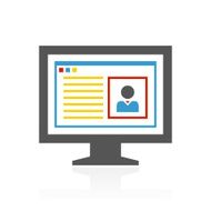 Computer Monitor icon on a white background - ColorSeries N148