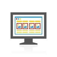 Computer Monitor icon on a white background - ColorSeries N149