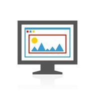 Computer Monitor icon on a white background - ColorSeries N150