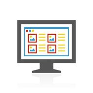 Computer Monitor icon on a white background - ColorSeries N153