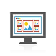 Computer Monitor icon on a white background - ColorSeries N154