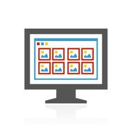 Computer Monitor icon on a white background - ColorSeries N155