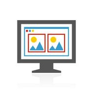 Computer Monitor icon on a white background - ColorSeries N157
