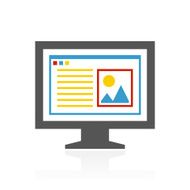 Computer Monitor icon on a white background - ColorSeries N158