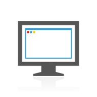 Computer Monitor icon on a white background - ColorSeries N161