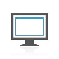 Computer Monitor icon on a white background - ColorSeries N163