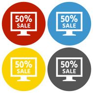 Computer Monitor icon on circle buttons - CircleSeries N72