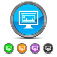 Computer Monitor icon on circle buttons - CircledSeries N150