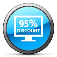 Computer Monitor icon on a round button - BrightSeries N103