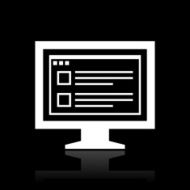 Computer Monitor icon on a black background - WhiteSeries N84