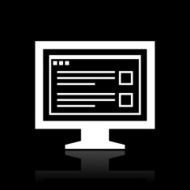 Computer Monitor icon on a black background - WhiteSeries N85