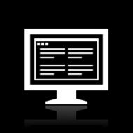 Computer Monitor icon on a black background - WhiteSeries N88