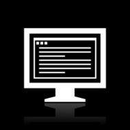 Computer Monitor icon on a black background - WhiteSeries N89