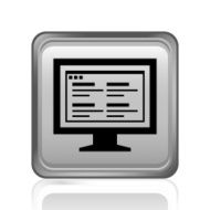 Computer Monitor icon on a square button - SteelSeries N96