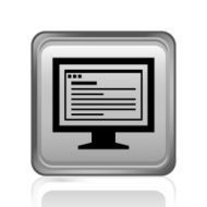 Computer Monitor icon on a square button - SteelSeries N97