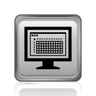 Computer Monitor icon on a square button - SteelSeries N102