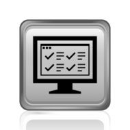 Computer Monitor icon on a square button - SteelSeries N104