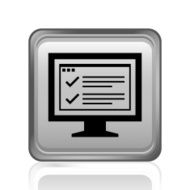 Computer Monitor icon on a square button - SteelSeries N108