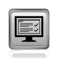 Computer Monitor icon on a square button - SteelSeries N109