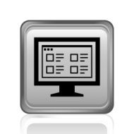 Computer Monitor icon on a square button - SteelSeries N111