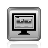 Computer Monitor icon on a square button - SteelSeries N115